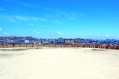 展望,町,屋外,夏,晴れ