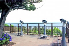 展望,町,屋外,夏,曇り
