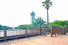展望,町,屋外,夏,曇り