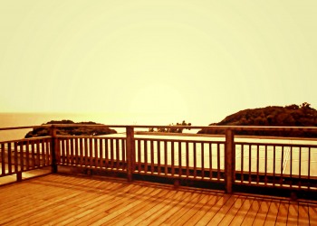 展望,町,屋外,夏,曇り,ヴィンテージ