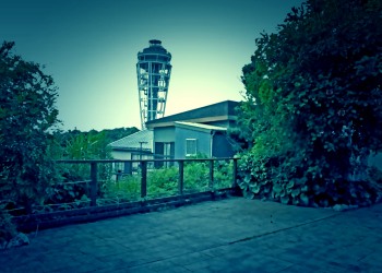 展望,町,屋外,夏,曇り,ホラー