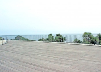 展望,町,屋外,夏,曇り