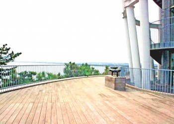 展望,町,屋外,夏,曇り