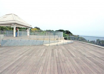 展望,町,屋外,夏,曇り