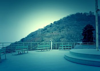 展望,村,屋外,秋,曇り,ホラー