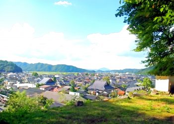 展望,村,屋外,秋,晴れ