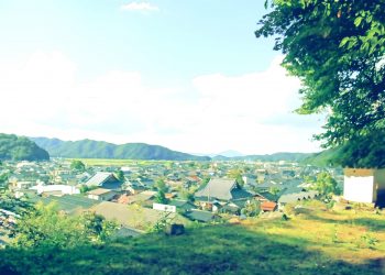 展望,村,屋外,秋,晴れ,昭和レトロ
