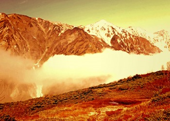 山道,アウトドア,屋外,秋,晴れ,ヴィンテージ