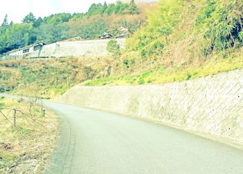 山道,村,屋外,冬,曇り,昭和レトロ