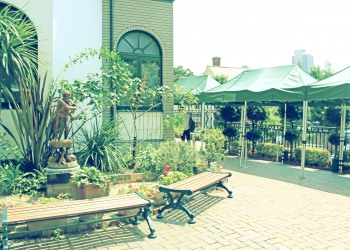 洋館,町,夏,屋外,晴れ,昭和レトロ