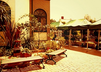 洋館,町,夏,屋外,晴れ,ヴィンテージ