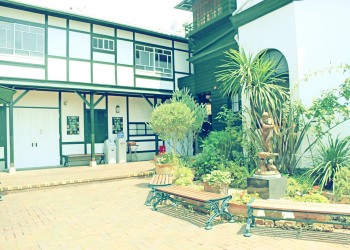 洋館,町,夏,屋外,晴れ,昭和レトロ