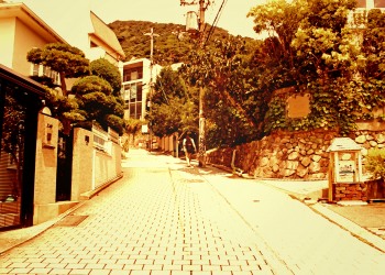 建物前,町,夏,屋外,曇り,ヴィンテージ