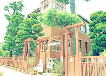 洋館,町,夏,屋外,晴れ,昭和レトロ