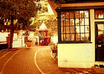 洋館,町,屋外,夏,晴れ,ヴィンテージ