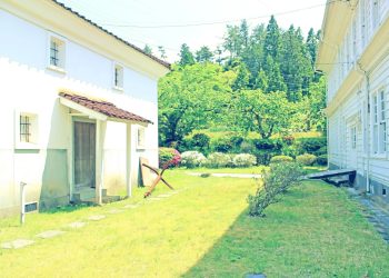 洋風庭園,晴れ,夏,屋外,昭和レトロ