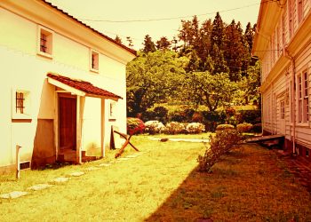 洋風庭園,晴れ,夏,屋外,ヴィンテージ