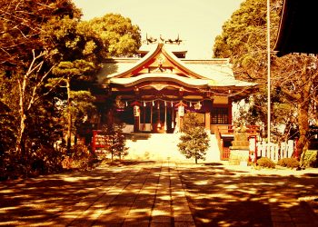 神社,町,和,屋外,夏,晴れ,ヴィンテージ