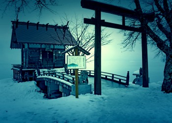 神社,村,冬,屋外,雪,ホラー