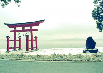 神社,村,冬,屋外,雪,昭和レトロ