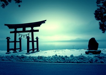 神社,村,冬,屋外,雪,ホラー
