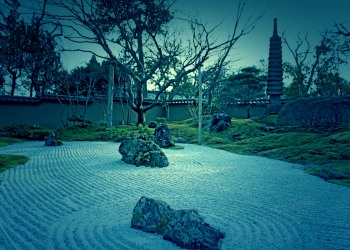 日本庭園,屋外,秋,曇り,ホラー