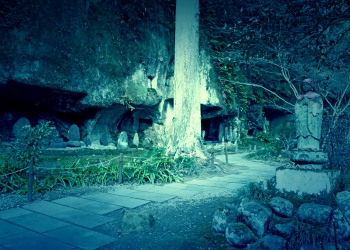 神社,和,屋外,冬,晴れ,ホラー