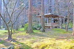 寺,日本庭園,和,冬,屋外