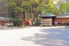 神社,日本庭園,和,冬,屋外