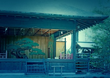 神社,日本庭園,和,冬,屋外,ホラー