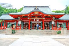 神社,町,屋外,夏,晴れ