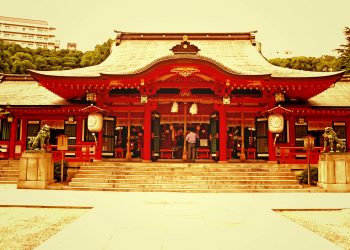 神社,町,屋外,夏,晴れ,ヴィンテージ