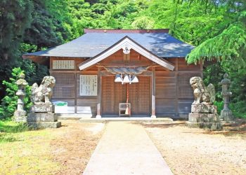 神社,村,屋外,夏,晴れ