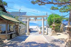 神社,村,屋外,夏,晴れ