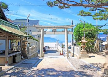 神社,村,屋外,夏,晴れ