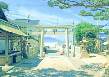 神社,村,屋外,夏,晴れ,昭和レトロ