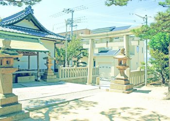 神社,村,屋外,夏,晴れ,昭和レトロ