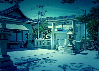 神社,村,屋外,夏,晴れ,ホラー