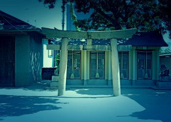 神社,和,屋外,夏,晴れ,ホラー
