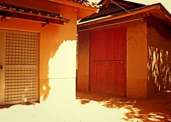 神社,和,屋外,夏,晴れ,ヴィンテージ