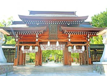神社,和,屋外,夏,晴れ