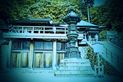 神社,村,晴れ,夏,屋外